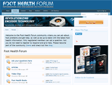 Tablet Screenshot of foot-health-forum.com